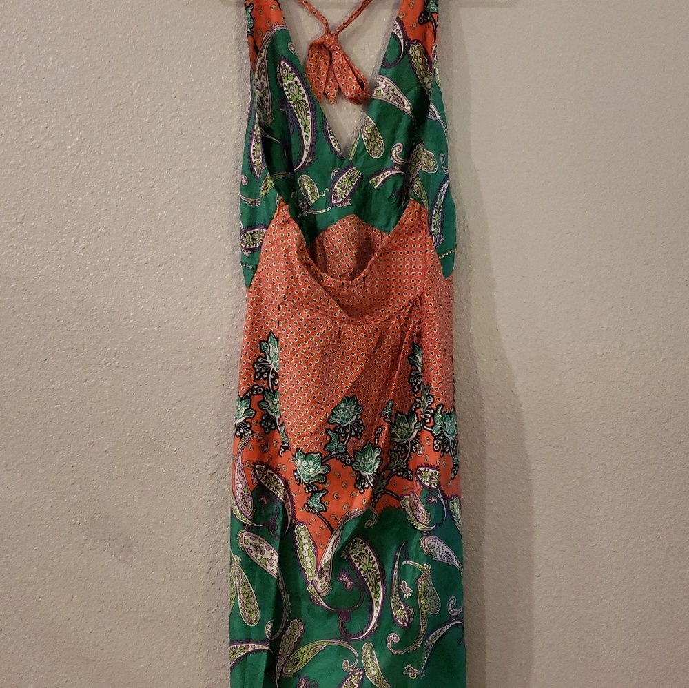 Pura Vida halter dress- vibrant w/ rhinestone trim - Picture 4 of 6